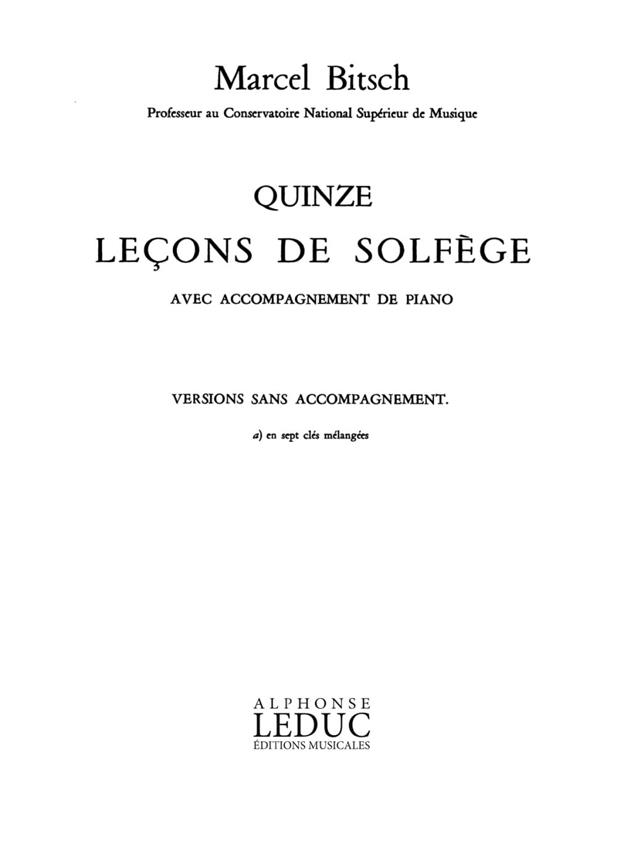 15 Leçons de Solfège (7 Clés)