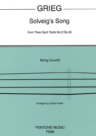 Solveig's song for string quartet