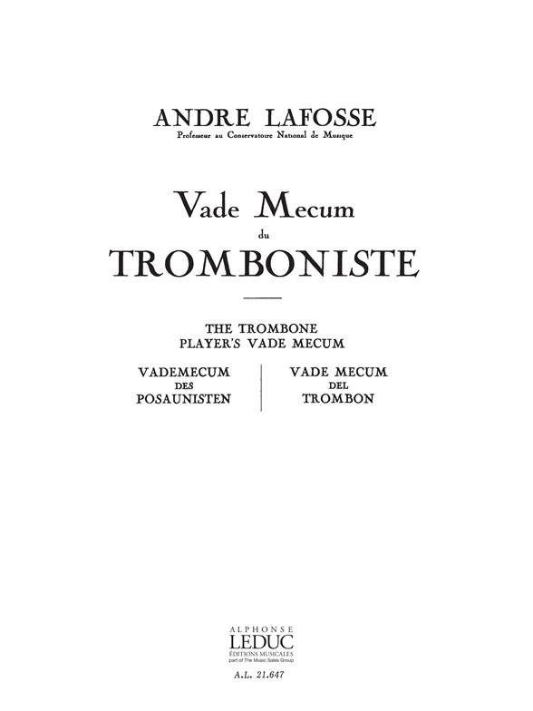 Vademecum du Tromboniste