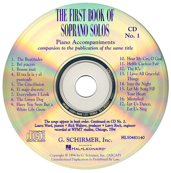 First Book of Soprano Solos (Cd)