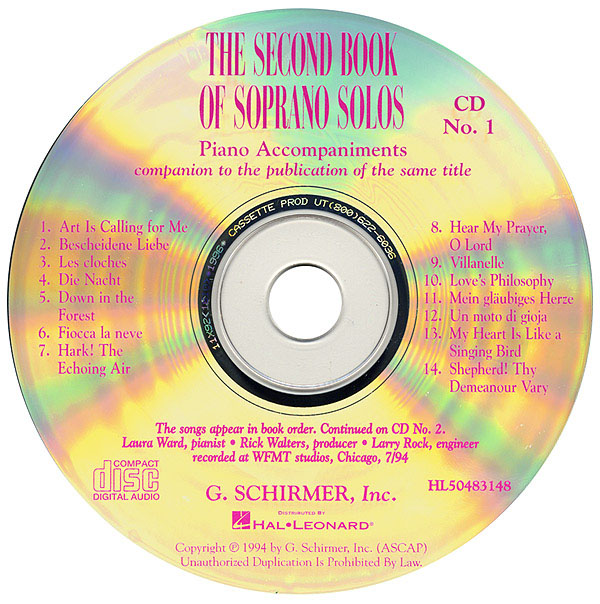 Second Book of Soprano Solos (CD)