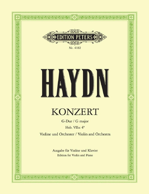 Violin Konzert G-dur No.2, Hob.VIIa:4