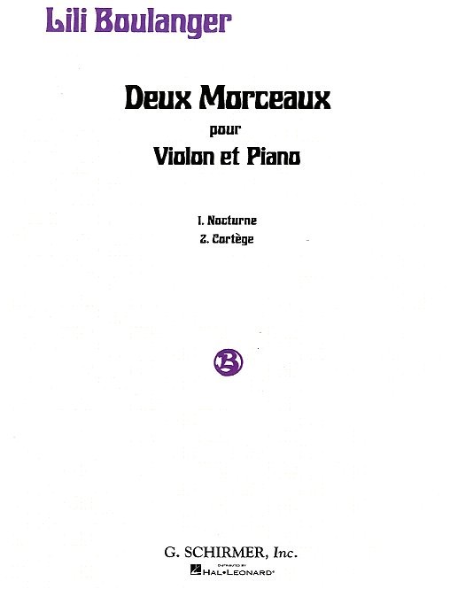 2 Morceaux (Nocturne, cortège)