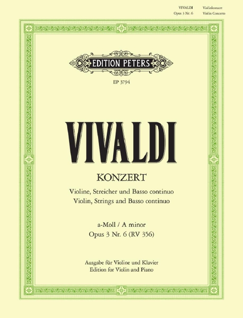 Violin konzert a-moll, Op.3/6 RV.356