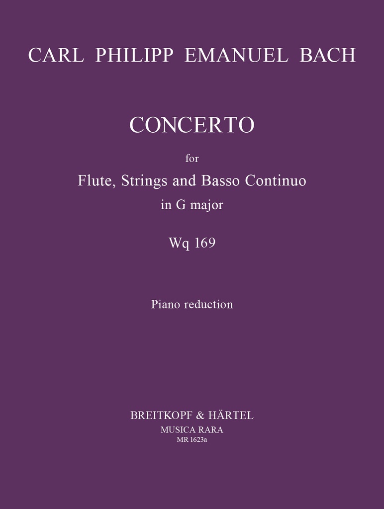 Flute Concerto in G major, Wq.169 (Piano reduction)