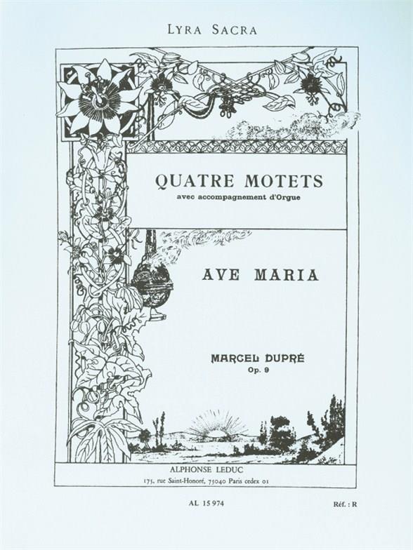 4 Motets, Op.9 - No.2 Ave Maria (Partition)