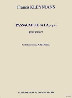 Passacaille en La, Op.87