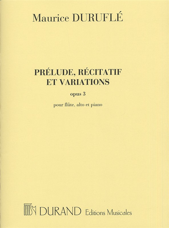 Prélude, récitatif et variations, Op.3