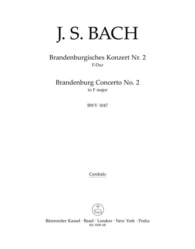 Brandenburg Concerto No.2, BWV.1047 (Basso Continuo)