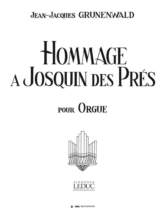 Hommage à Josquin des Prés