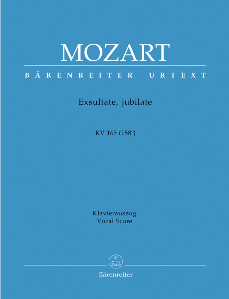 Exsultate Jubilate, KV.165 (Vocal score)