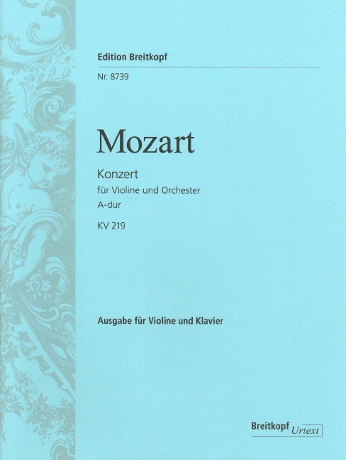 Violin Concerto [No. 5] in A major, KV.219 (Piano reduction)