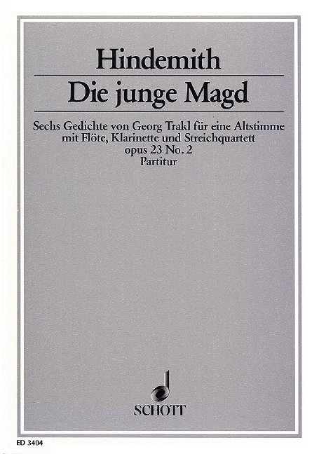 Die junge Magd, Op.23/2 (Partitur)