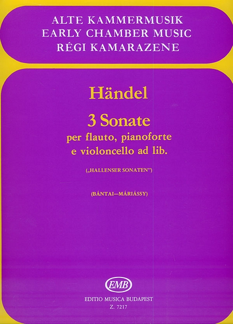 3 Sonate per flauto, pianof. e violonc.
