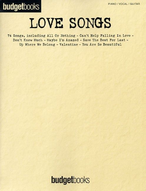 Budget Book - Love Songs