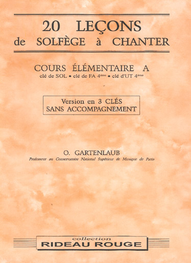 20 Leçons de Solfège (3 Clés sans accompagnement)