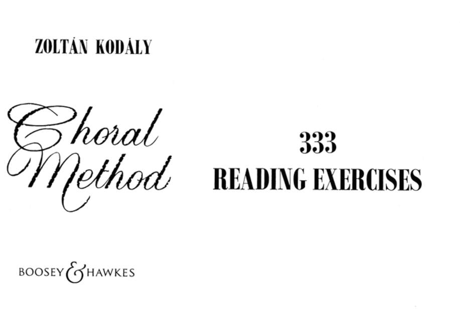 333 Reading Exercices (Choral method)