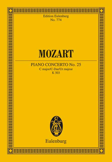 Piano concert nr.25, KV.503 (Study score)