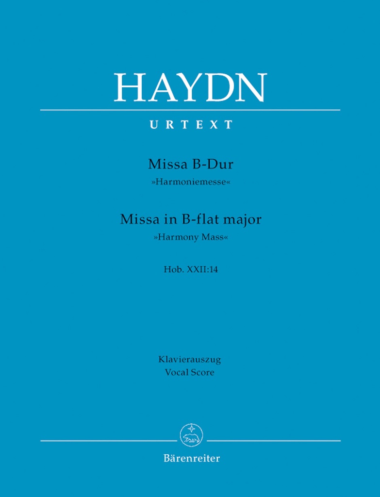 Missa B-flat major Hob.XXII:14 'Harmony Mass' (Piano reduction)