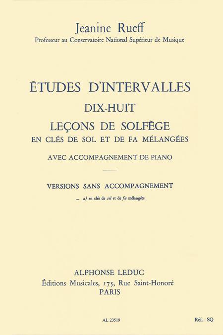 Etudes d'intervalles (18 Leçons de solfège à 2 clés)