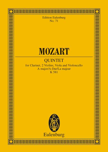 Clarinet Quintet in A, KV.581 (Study score)