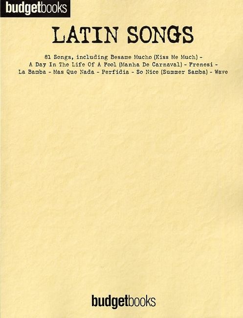 Budget Book - Latin Songs