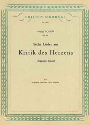 6 Lieder aus "Kritik des Herzens", Op.26