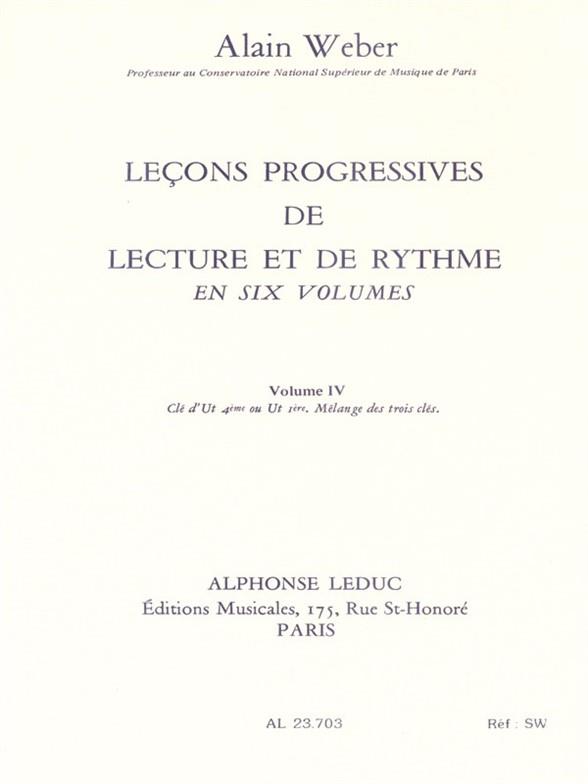 Leçons Progressives de Lecture et de Rythme - Vol.4