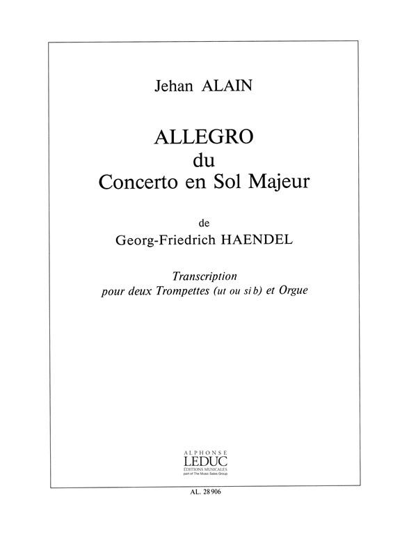 Allegro du concerto en sol majeur