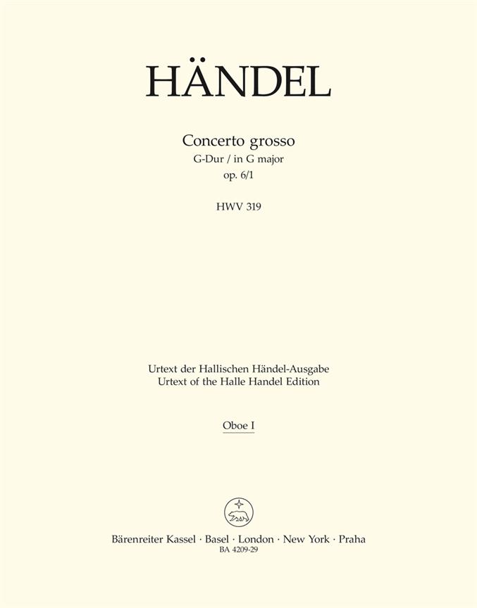 Concerto grosso, HWV.319 (Oboe 1)