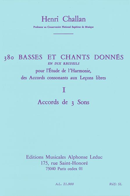 380 Basses et chants donnés - 1a