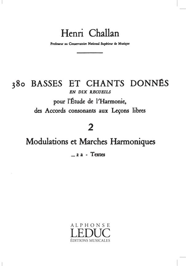 380 Basses et chants donnés - 2a