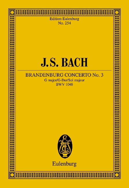 Brandenburg concerto No.3, BWV.1048 (Study score)