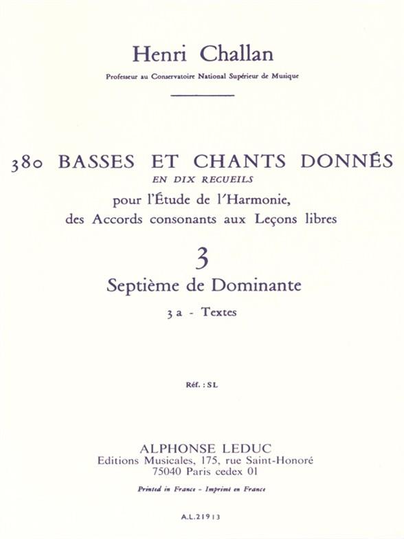 380 Basses et chants donnés - 3a