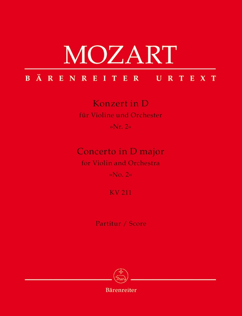 Concerto D major, KV.211 (Full score)