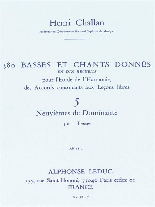 380 Basses et chants donnés - 5a