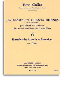 380 Basses et chants donnés - 6a