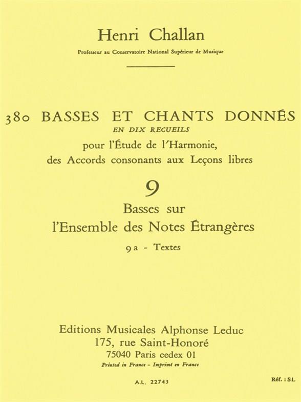 380 Basses et chants donnés - 9a