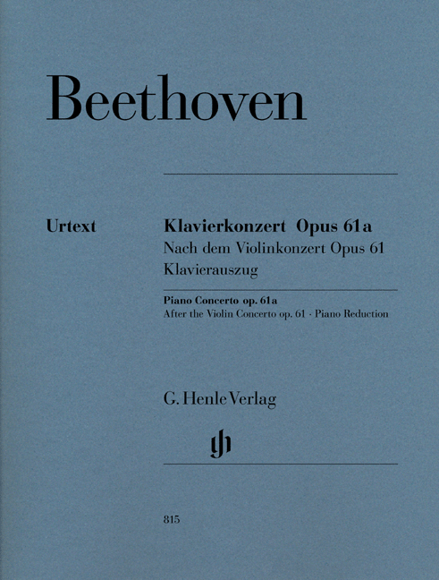 Piano concerto after the Violin concerto, Op.61a