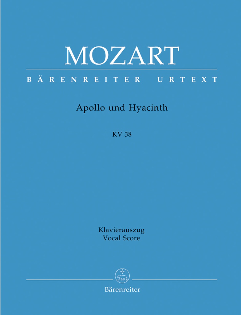 Apollo und Hyacinth (Vocal score)