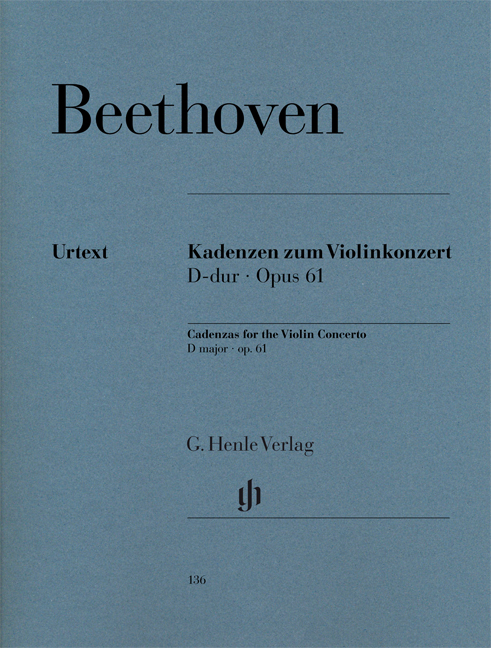 Cadenzas for the Violin concerto, Op.61