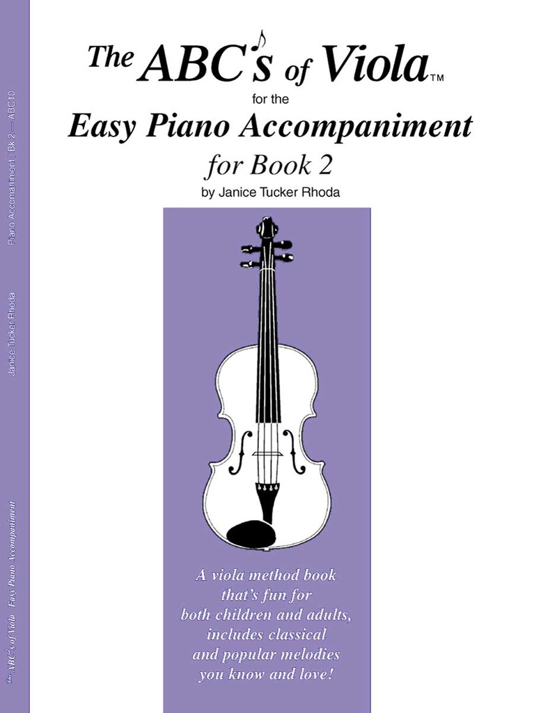 The ABC's of Viola - Vol.2 (Easy piano accompaniment)