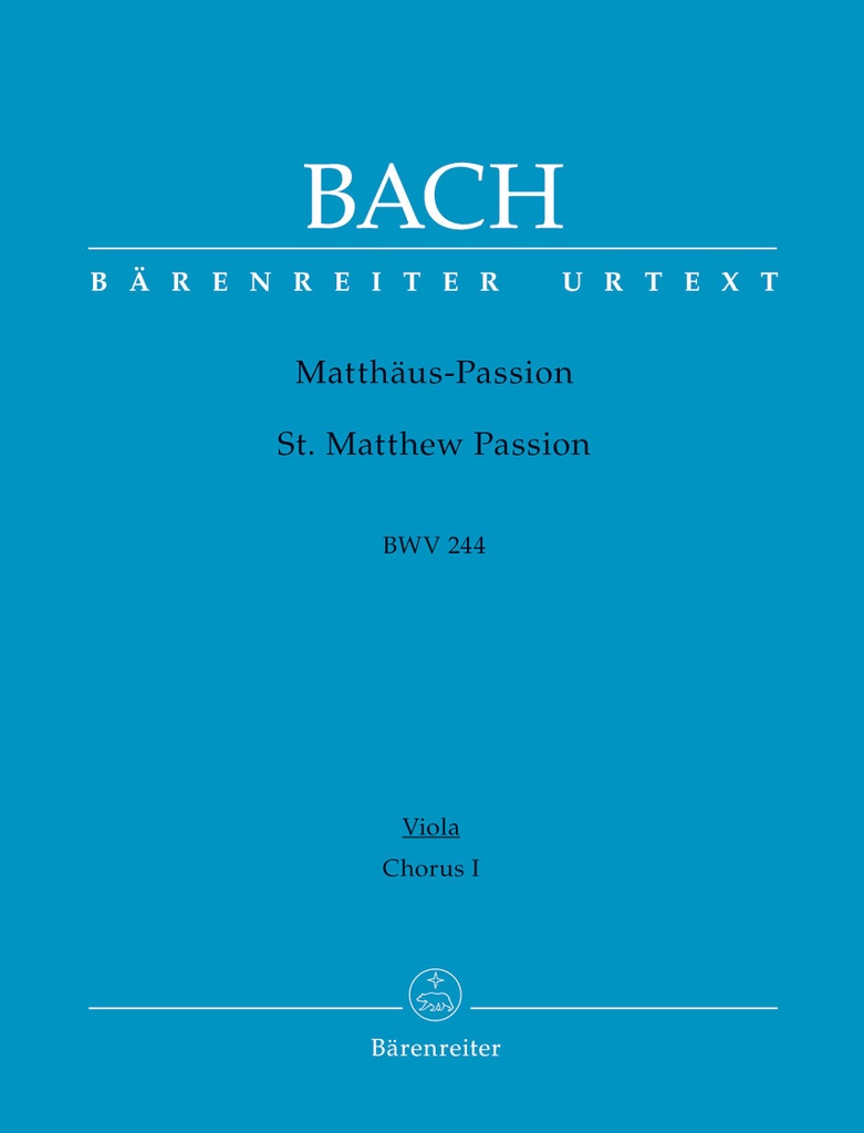 Matthaus-Passion, BWV.244 (Chorus 1 - Viola)