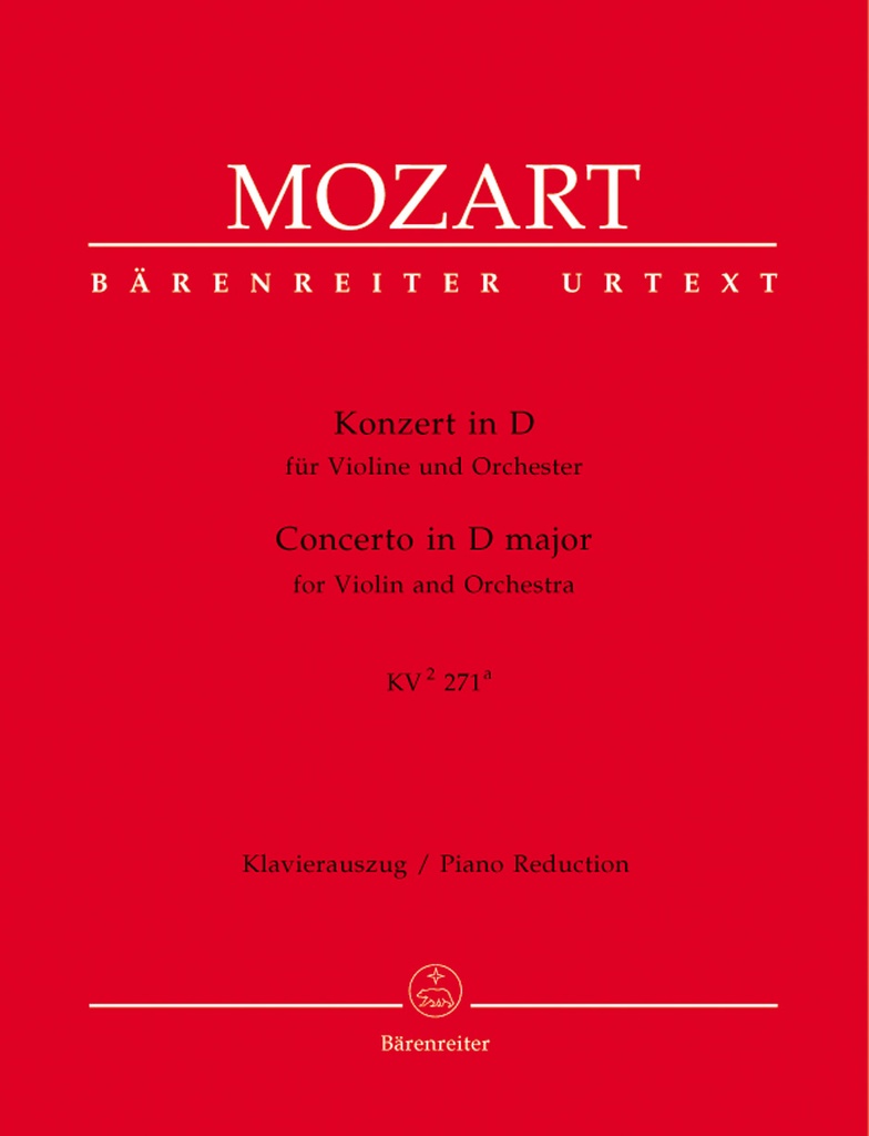 Concerto for Violin und Orchestra D-major, KV.271a (271i) (Piano reduction)