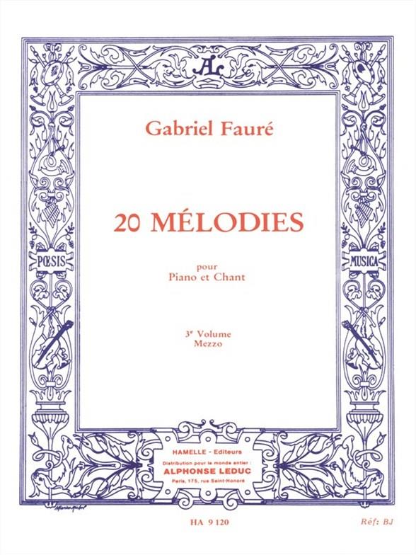 60 Mélodies - Vol.3 (Mezzo-soprano)