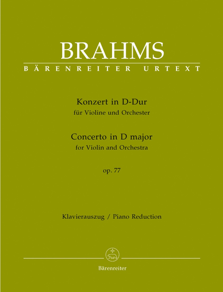 Concerto for Violin and Orchestra D major, Op.77 (Piano reduction)