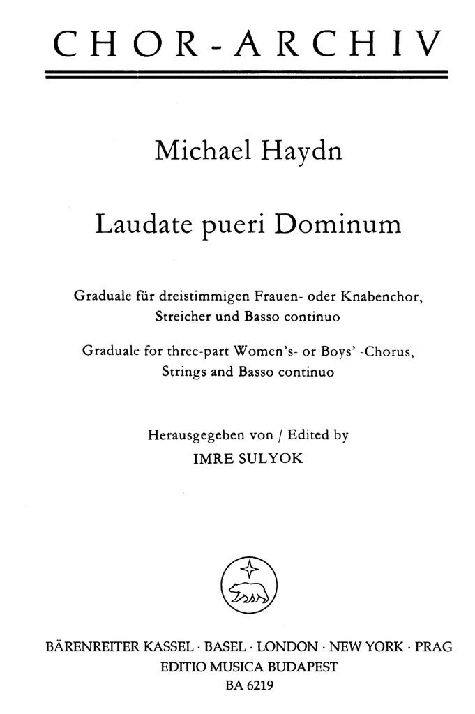 Laudate pueri dominum (Full score)