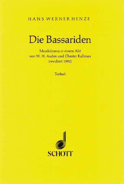 Die Bassariden (Libretto)