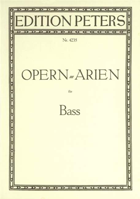 Opern Arien fur Bass (34 Arien)