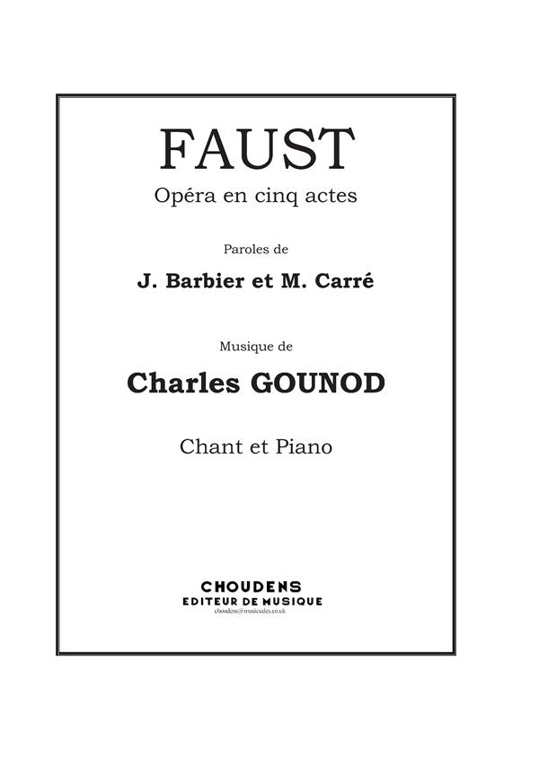 Faust (Chant et piano)